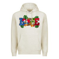 Oatmeal Heather love haitian republic Premium Hoodie - RanaPortraitStore