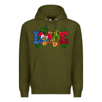 Army Green love haitian republic Premium Hoodie - RanaPortraitStore