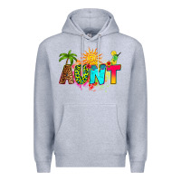 Heather Grey summer aunt Premium Hoodie - RanaPortraitStore