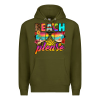 Army Green beach please Premium Hoodie - RanaPortraitStore