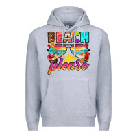 Heather Grey beach please Premium Hoodie - RanaPortraitStore