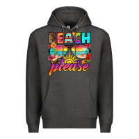 Charcoal Heather beach please Premium Hoodie - RanaPortraitStore
