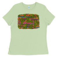 Matcha cinco de mayo sunflower and cactus background Ladies Tee - Artiststas