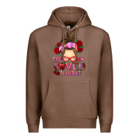 Chestnut one loved teacher messy bun Premium Hoodie - RanaPortraitStore