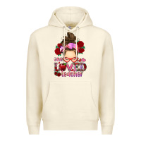 Sandshell one loved teacher messy bun Premium Hoodie - RanaPortraitStore