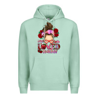 Seafoam one loved teacher messy bun Premium Hoodie - RanaPortraitStore