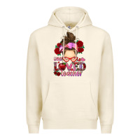 Tofu one loved teacher messy bun Premium Hoodie - RanaPortraitStore
