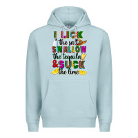 Blue Mist i lick the salt swallow the tequila and suck the l Premium Hoodie - RanaPortraitStore