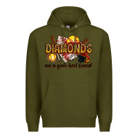 Army Green diamonds are a girls best friends Premium Hoodie - RanaPortraitStore