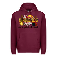 Burgundy diamonds are a girls best friends Premium Hoodie - RanaPortraitStore