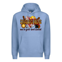 Colony Blue diamonds are a girls best friends Premium Hoodie - RanaPortraitStore