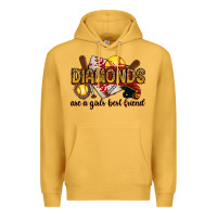 Diamonds Are A Girls Best Friends Premium Hoodie | Teevron