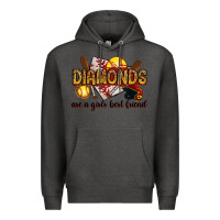 Charcoal Heather diamonds are a girls best friends Premium Hoodie - RanaPortraitStore