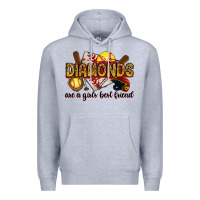 Heather Grey diamonds are a girls best friends Premium Hoodie - RanaPortraitStore