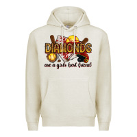 Oatmeal Heather diamonds are a girls best friends Premium Hoodie - RanaPortraitStore
