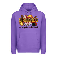 Purple diamonds are a girls best friends Premium Hoodie - RanaPortraitStore