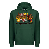 Sports Green diamonds are a girls best friends Premium Hoodie - RanaPortraitStore