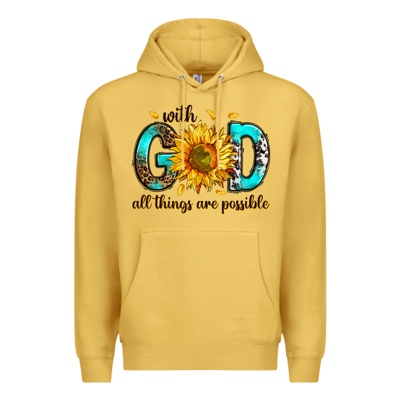 With God All Things Possible Premium Hoodie by RanaPortraitStore | Teevron