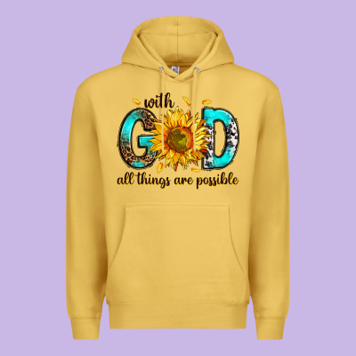 Premium Hoodie with god all things possible