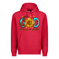Cardinal with god all things possible Premium Hoodie - RanaPortraitStore