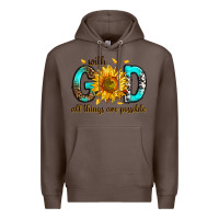 Coffee with god all things possible Premium Hoodie - RanaPortraitStore