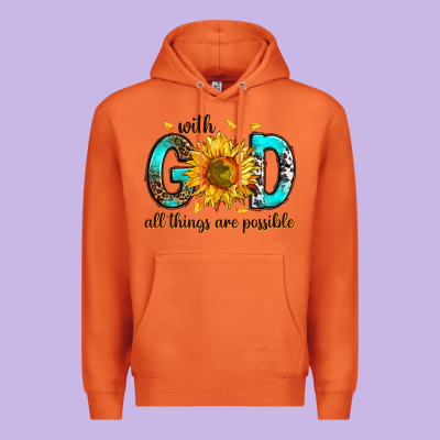 Premium Hoodie with god all things possible