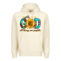 Sandshell with god all things possible Premium Hoodie - RanaPortraitStore