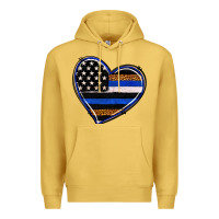 Antique Gold police heart Premium Hoodie - RanaPortraitStore