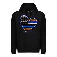 Black police heart Premium Hoodie - RanaPortraitStore