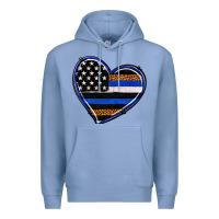 Colony Blue police heart Premium Hoodie - RanaPortraitStore