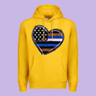 Premium Hoodie police heart