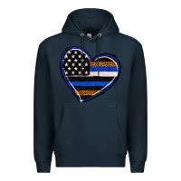 Navy police heart Premium Hoodie - RanaPortraitStore