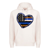 Pale Pink police heart Premium Hoodie - RanaPortraitStore