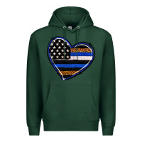 Sports Green police heart Premium Hoodie - RanaPortraitStore