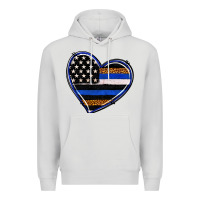 Dove Grey police heart Premium Hoodie - RanaPortraitStore