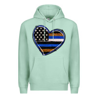 Seafoam police heart Premium Hoodie - RanaPortraitStore