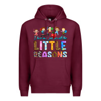 Burgundy i love my job for all the little reason Premium Hoodie - RanaPortraitStore