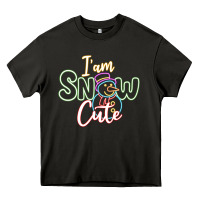 Asphalt l am snow cute Heavy Core Tee - CowhideDigitalArt