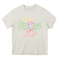 Cream l am snow cute Heavy Core Tee - CowhideDigitalArt