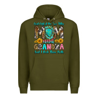 Army Green god gifted me two titles mom and grandma and i roc Premium Hoodie - RanaPortraitStore