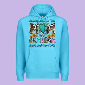God Gifted Me Two Titles Mom And Grandma And I Roc Premium Hoodie Designed By Ranaportraitstore
