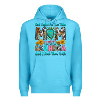 Ocean Blue god gifted me two titles mom and grandma and i roc Premium Hoodie - RanaPortraitStore