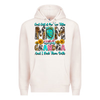 Pale Pink god gifted me two titles mom and grandma and i roc Premium Hoodie - RanaPortraitStore