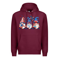Burgundy fourth of july gnomes Premium Hoodie - RanaPortraitStore