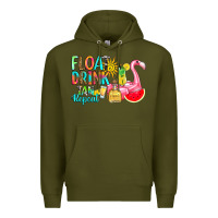 Army Green float drink tan repeat Premium Hoodie - RanaPortraitStore
