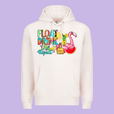 Premium Hoodie float drink tan repeat