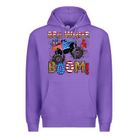 Purple red white boom monster truck Premium Hoodie - RanaPortraitStore