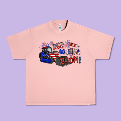 Red White And Boom Urban Heavy Tee Designed By Artiststas