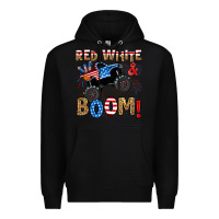 Black red white boom monster truck Premium Hoodie - RanaPortraitStore