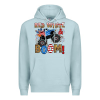 Blue Mist red white boom monster truck Premium Hoodie - RanaPortraitStore